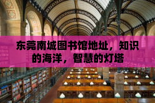 東莞南城圖書館地址，知識的海洋，智慧的燈塔