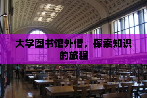 大學圖書館外借，探索知識的旅程