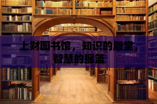 上財圖書館，知識的殿堂，智慧的搖籃