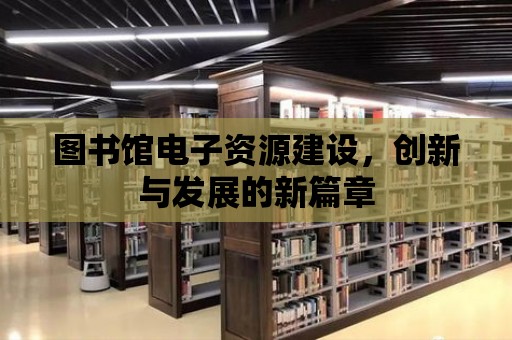 圖書館電子資源建設，創新與發展的新篇章