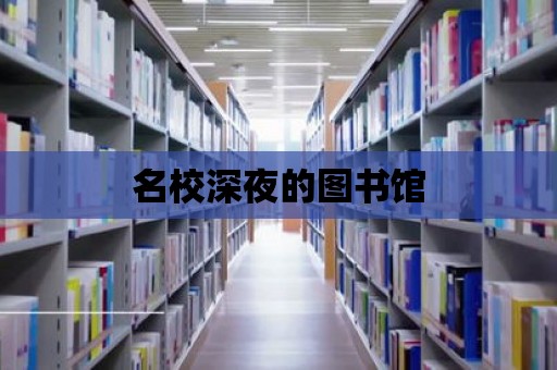 名校深夜的圖書館