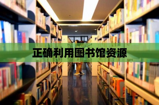 正確利用圖書館資源