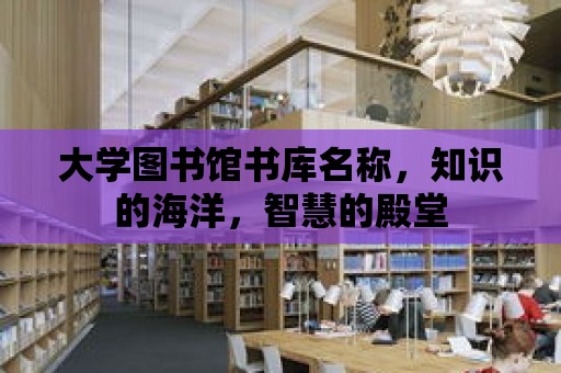 大學圖書館書庫名稱，知識的海洋，智慧的殿堂