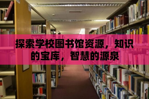 探索學校圖書館資源，知識的寶庫，智慧的源泉