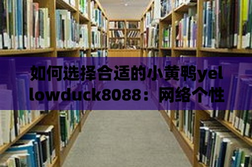 如何選擇合適的小黃鴨yellowduck8088：網(wǎng)絡(luò)個(gè)性化名的選取技巧