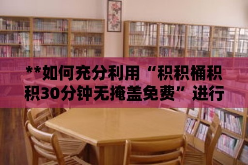 **如何充分利用“積積桶積積30分鐘無掩蓋免費”進行項目管理？**