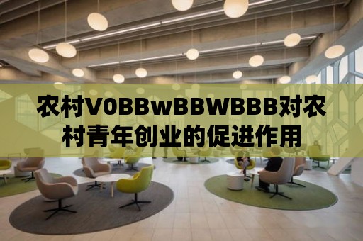 農村V0BBwBBWBBB對農村青年創業的促進作用