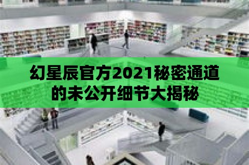 幻星辰官方2021秘密通道的未公開細節大揭秘