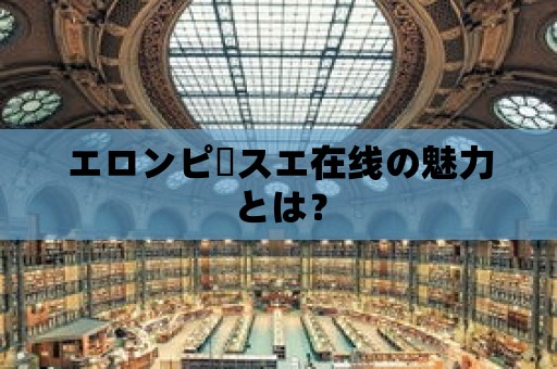 エロンピースエ在線の魅力とは？