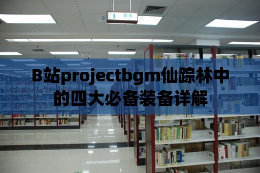 B站projectbgm仙蹤林中的四大必備裝備詳解