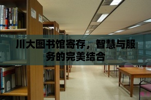 川大圖書館寄存，智慧與服務的完美結合