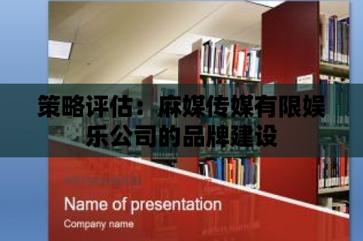 策略評估：麻媒傳媒有限娛樂公司的品牌建設