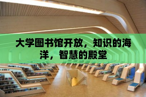 大學圖書館開放，知識的海洋，智慧的殿堂