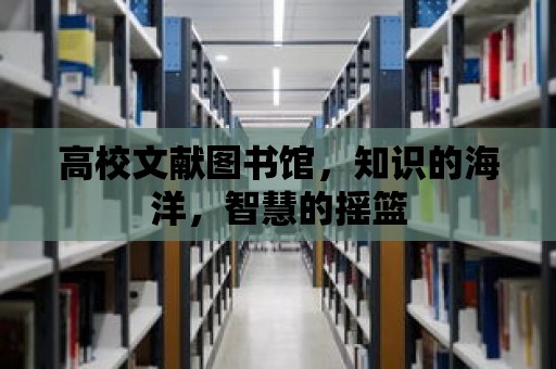 高校文獻圖書館，知識的海洋，智慧的搖籃