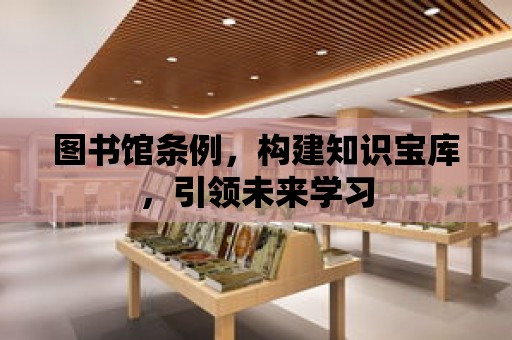 圖書館條例，構建知識寶庫，引領未來學習