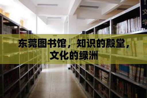 東莞圖書館，知識的殿堂，文化的綠洲