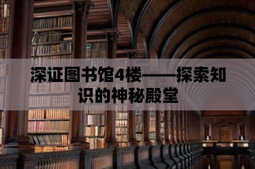 深證圖書館4樓——探索知識的神秘殿堂