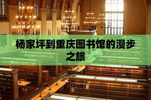 楊家坪到重慶圖書館的漫步之旅