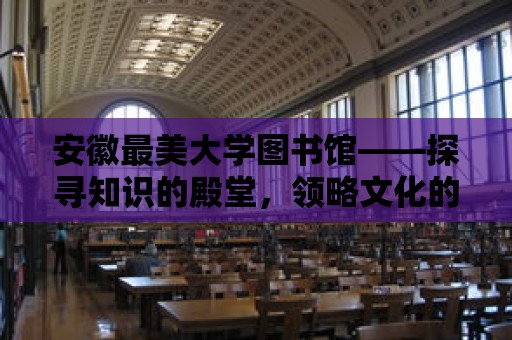 安徽最美大學圖書館——探尋知識的殿堂，領略文化的魅力