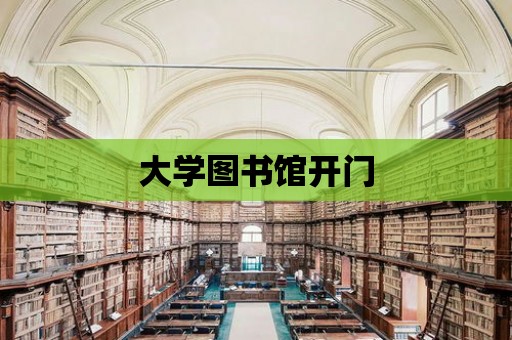 大學(xué)圖書館開門