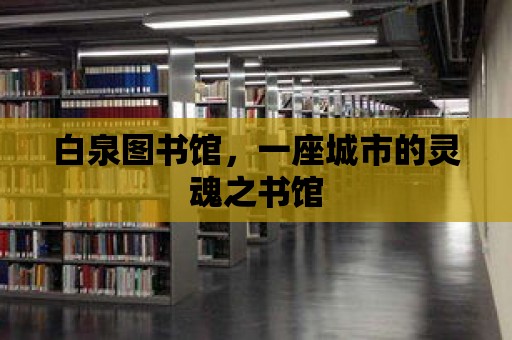 白泉圖書館，一座城市的靈魂之書館