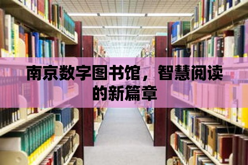 南京數字圖書館，智慧閱讀的新篇章