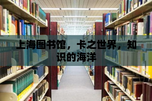 上海圖書館，卡之世界，知識的海洋