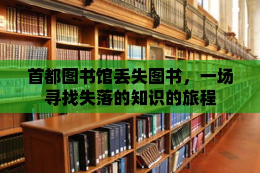 首都圖書館丟失圖書，一場尋找失落的知識的旅程