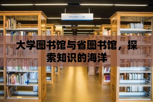 大學圖書館與省圖書館，探索知識的海洋