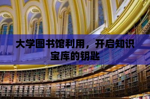 大學圖書館利用，開啟知識寶庫的鑰匙