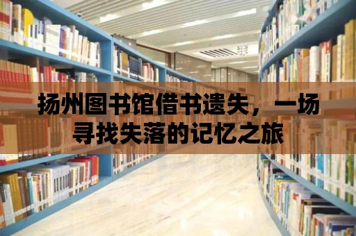 揚州圖書館借書遺失，一場尋找失落的記憶之旅