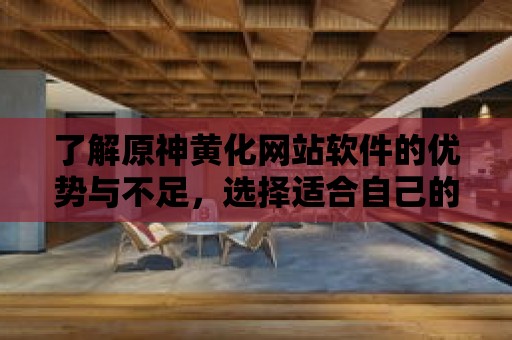 了解原神黃化網站軟件的優(yōu)勢與不足，選擇適合自己的設計工具