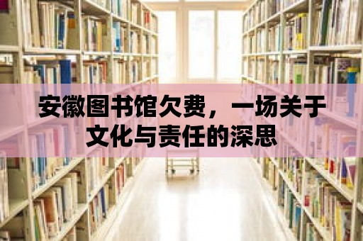 安徽圖書館欠費，一場關于文化與責任的深思