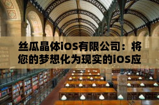 絲瓜晶體iOS有限公司：將您的夢想化為現實的iOS應用！