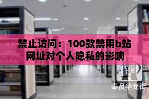 禁止訪問：100款禁用b站網址對個人隱私的影響