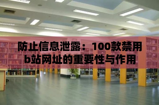 防止信息泄露：100款禁用b站網(wǎng)址的重要性與作用