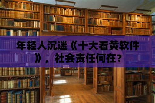 年輕人沉迷《十大看黃軟件》，社會責任何在？