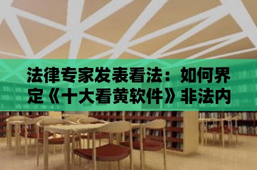 法律專家發表看法：如何界定《十大看黃軟件》非法內容？