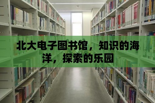 北大電子圖書館，知識的海洋，探索的樂園