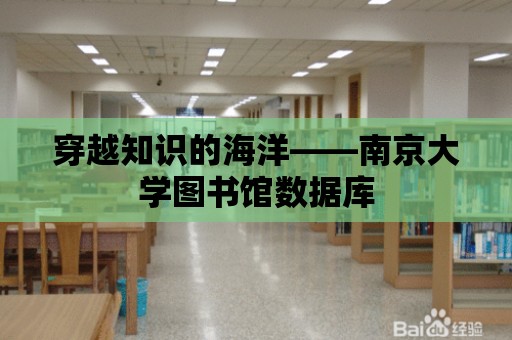 穿越知識的海洋——南京大學圖書館數據庫