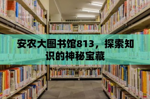 安農大圖書館813，探索知識的神秘寶藏