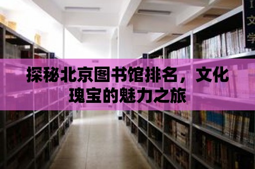 探秘北京圖書(shū)館排名，文化瑰寶的魅力之旅