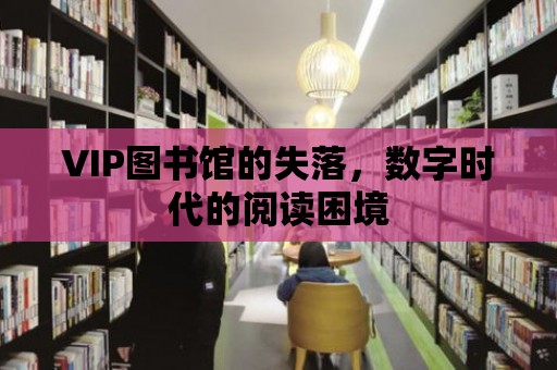 VIP圖書館的失落，數字時代的閱讀困境