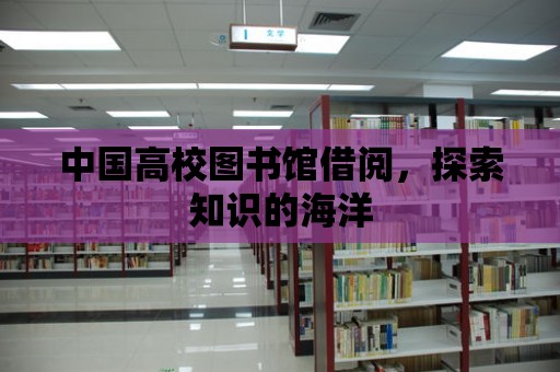 中國高校圖書館借閱，探索知識的海洋