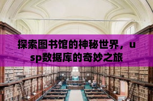 探索圖書館的神秘世界，usp數據庫的奇妙之旅