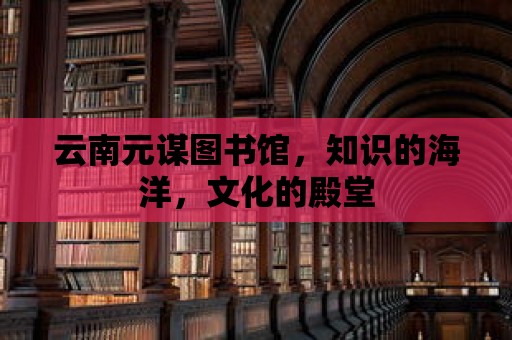 云南元謀圖書(shū)館，知識(shí)的海洋，文化的殿堂