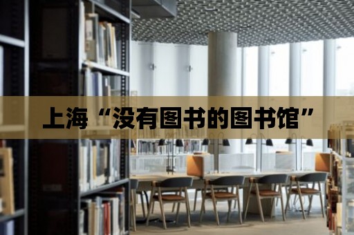 上海“沒有圖書的圖書館”