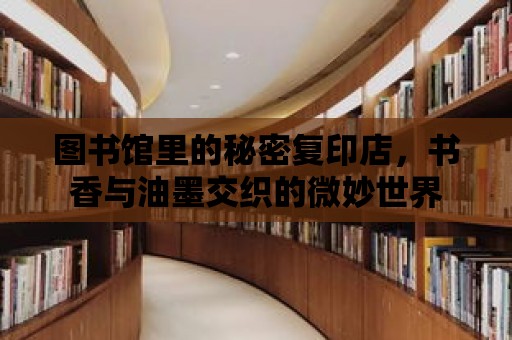 圖書館里的秘密復(fù)印店，書香與油墨交織的微妙世界