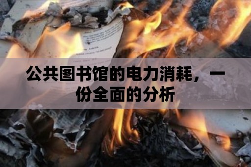 公共圖書館的電力消耗，一份全面的分析