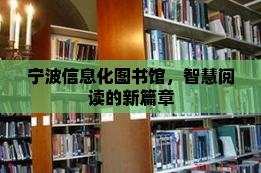 寧波信息化圖書館，智慧閱讀的新篇章